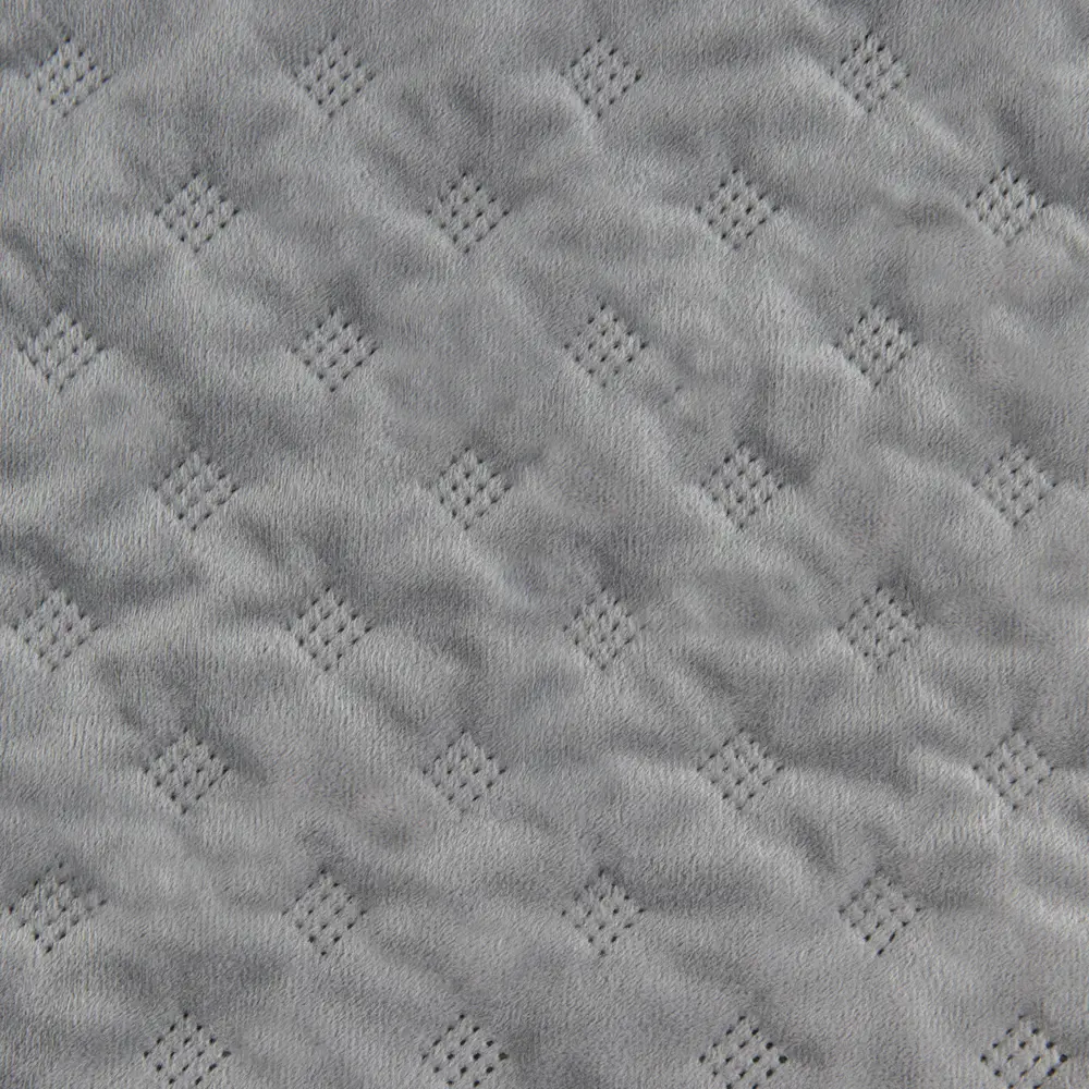 Покрывало 220x240 см велюр стёганый цвет серый Santreyd STLM-2049942