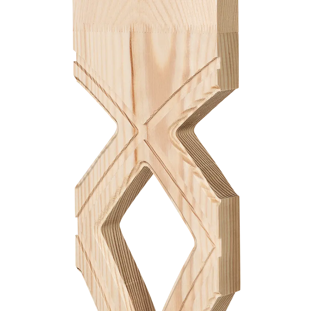 Балясина Дуга сращенная хвоя сорт Прима 18x90x900 мм Santreyd STLM-2063253 - Вид №1