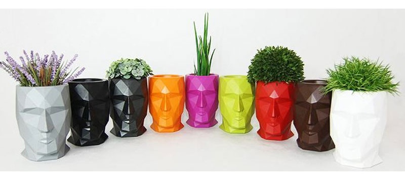 070335 Кашпо матовое черное 70см Vondom Adan - Вид №2