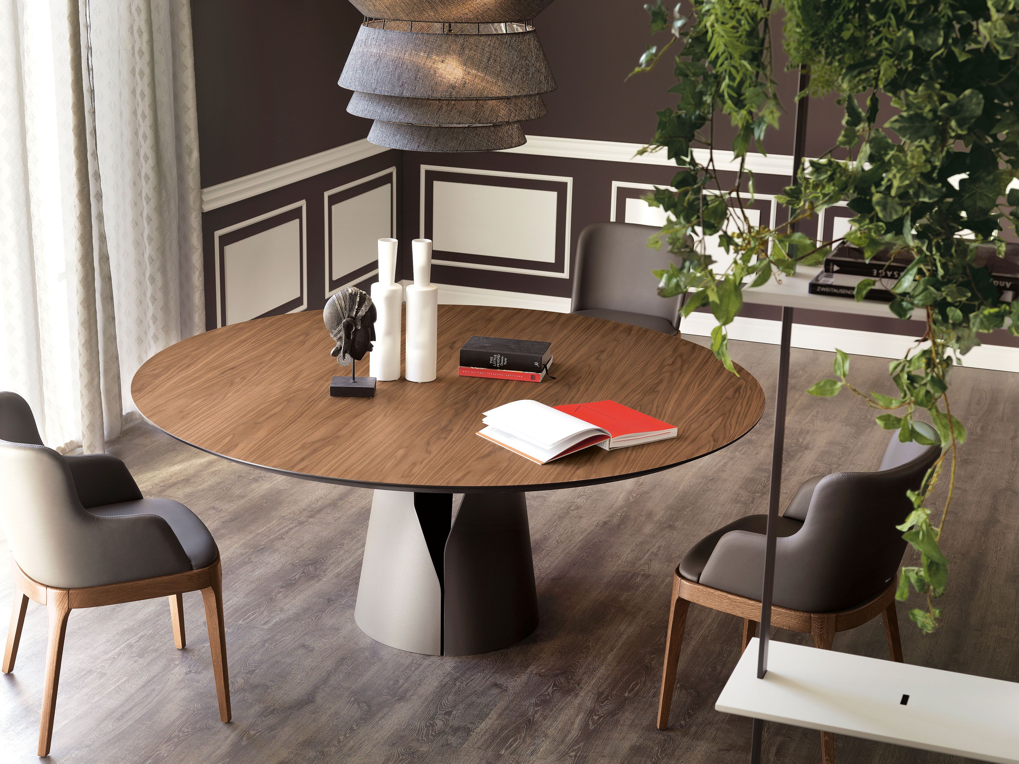 Круглый стол из стали и дерева Cattelan italia GIANO ARCH-00150283 - Вид №4