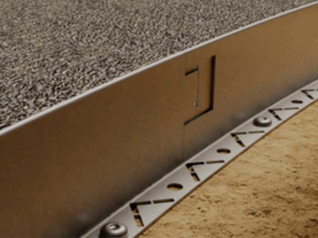 Металлический бордюр Т-образный 200*15,5*2,16*1,5 ГеоПластБорд GPBST-13 - Вид №3