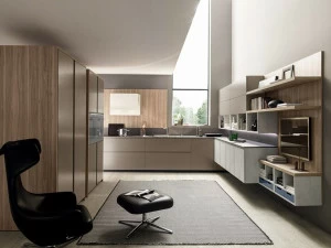 Febal Casa Линейная лакированная встроенная кухня