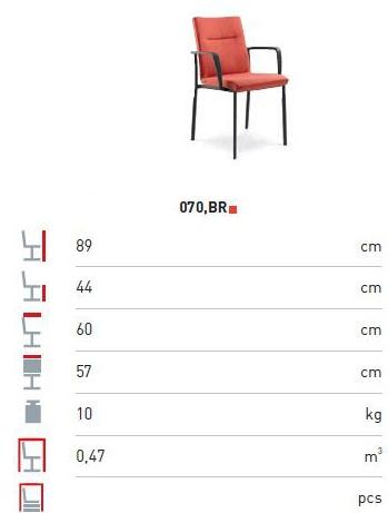 LD Seating Стул для конференций из ткани с подлокотниками Seance care sun-id-1438131 - Вид №5