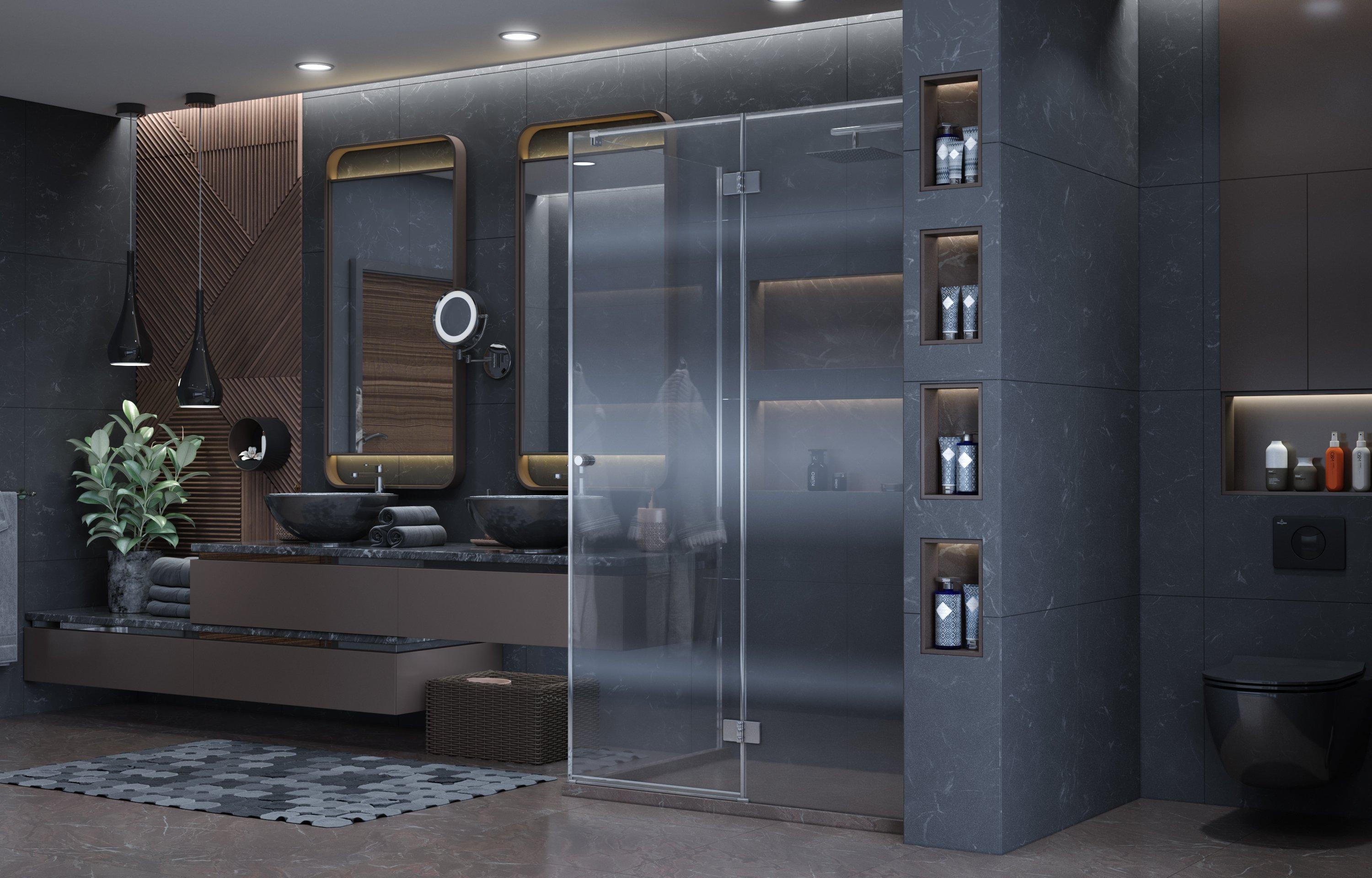 Душевое ограждение Ambassador Diamond 12011107R (1200x800x2000), 1 место - Вид №3