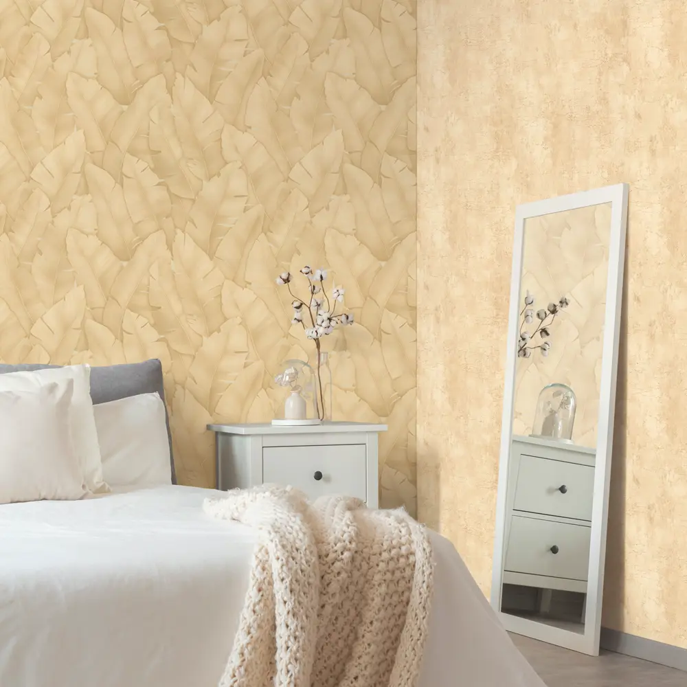 Обои флизелиновые Monte Solaro Tropic темно-бежевые 1.06 м MS9149-01 Tropicana STLM-2081410 - Вид №3