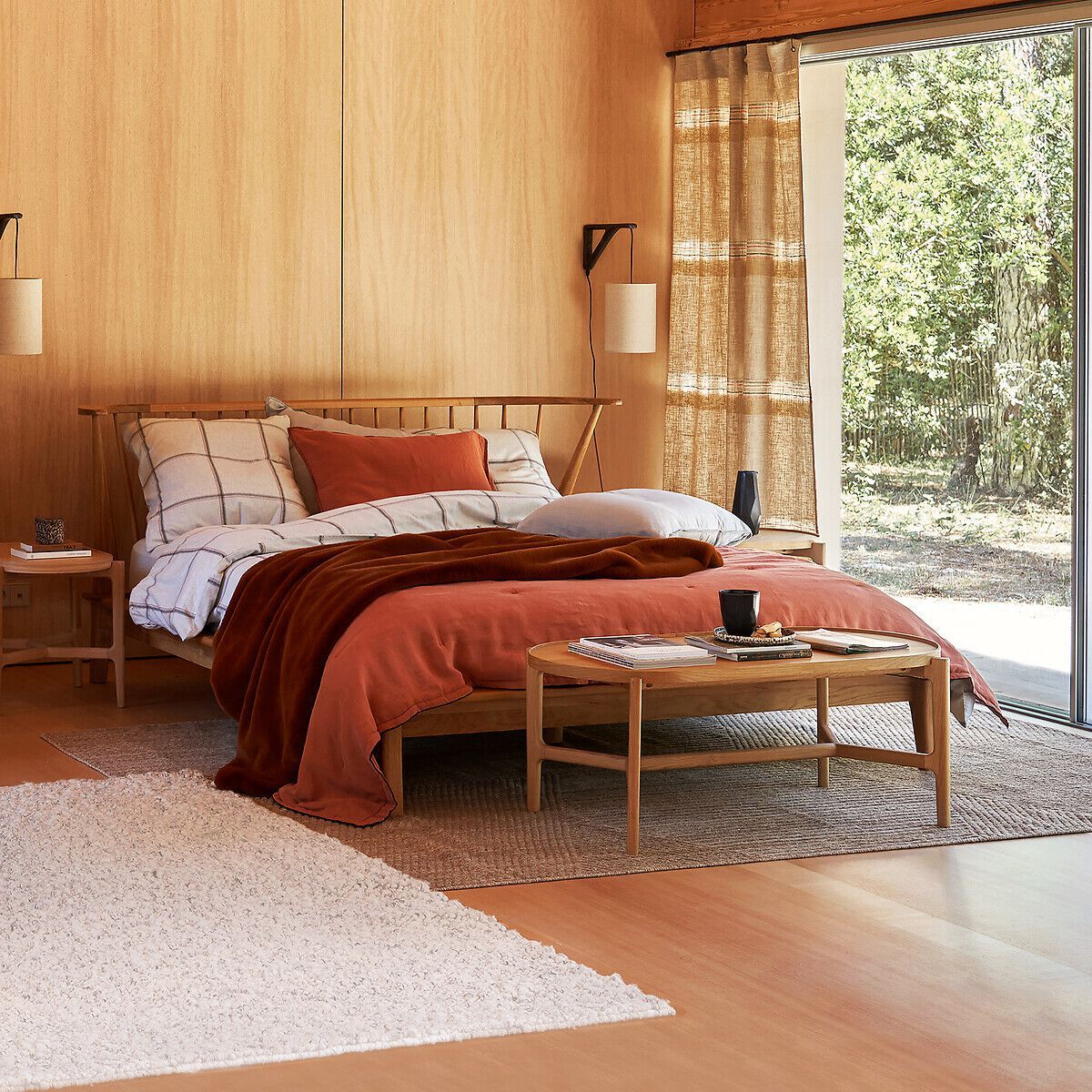 Бронзовый настенный светильник с льняным абажуром AMPM Jakoma ARCH-00095789 - Вид №4