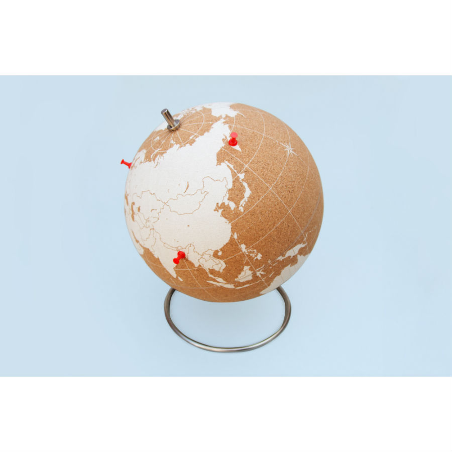 Глобус Cork Globe, белый, Ø25 см SUCK UK SKCORKGLOBE5 - Вид №6