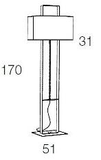 Caroti Торшер из металла прямого света Via montenapoleone 3024  - Вид №3