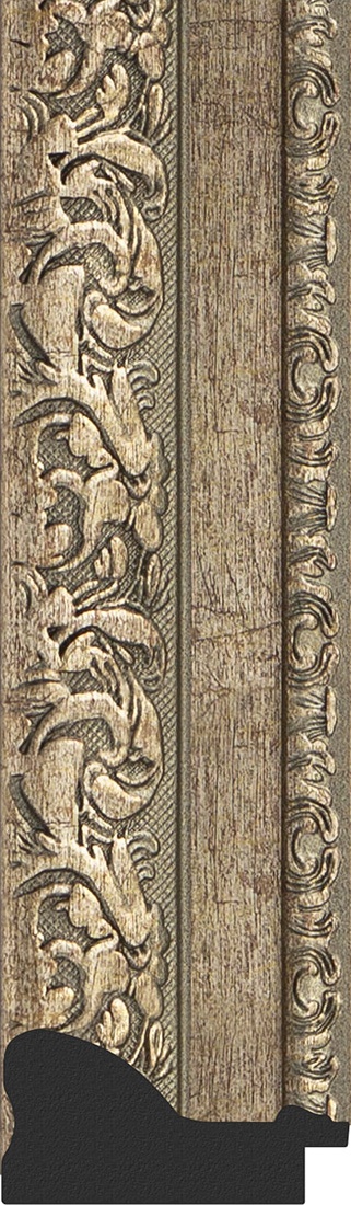 BY 4229 Зеркало с гравировкой в багетной раме - виньетка античное серебро 85 mm EVOFORM Exclusive-G - Вид №3