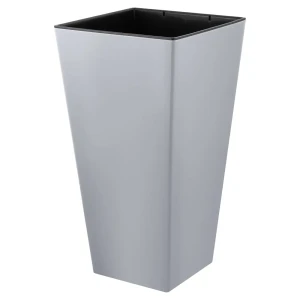 Горшок цветочный INGREEN Cube ø25 см 19.4 л пластик серый 89411078