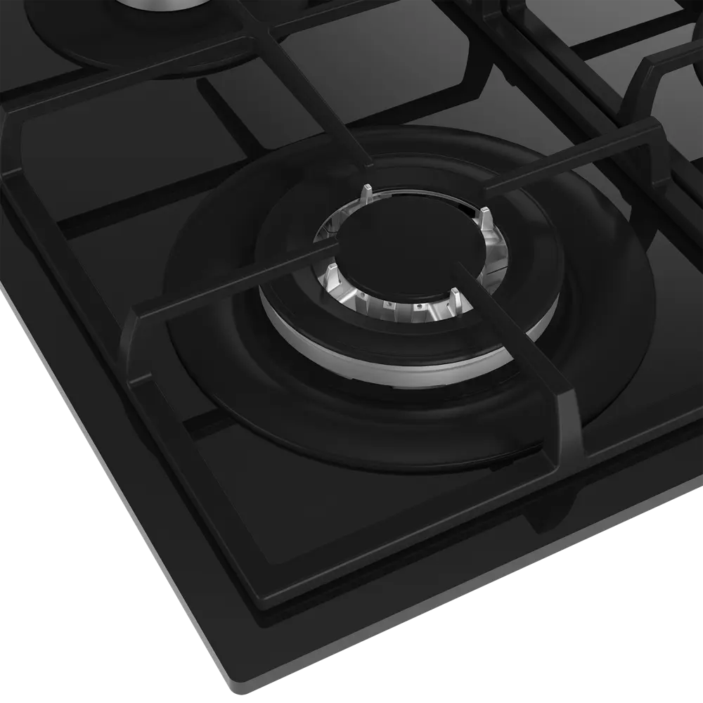 Газовая варочная панель Hotpoint HG 62FA/BK 58.5 см 4 конфорки цвет черный STLM-2175054 - Вид №4