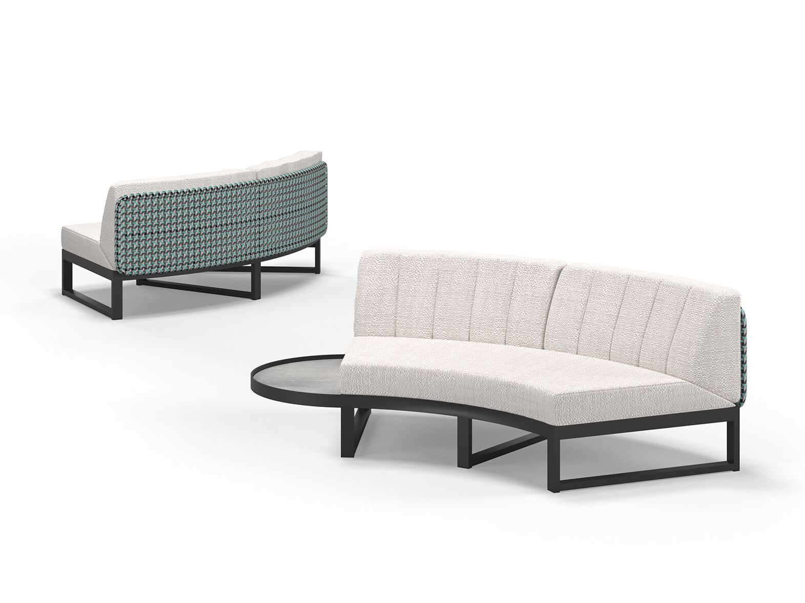 Тканевый изогнутый модульный садовый диван MAMAGREEN Munia ARCH-00152744 - Вид №7