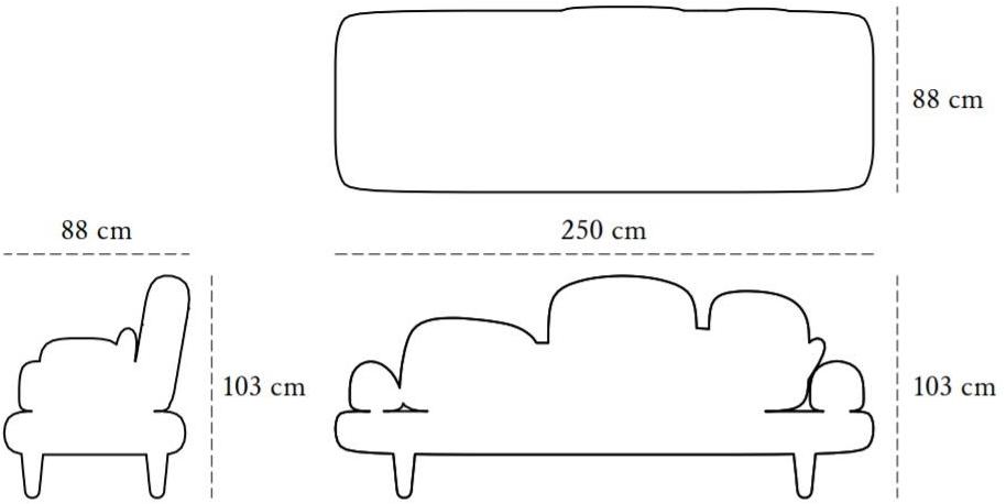 Scarlet Splendour Диван из ткани Forest Fr3 - Вид №4