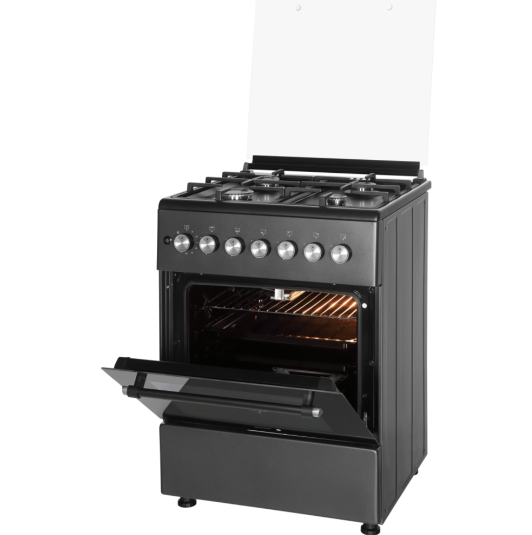 9016715 Газовая плита NORDFROST GG 6064 Gd черный STDN-0069382 - Вид №2