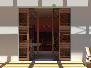 Подрамник с двумя створками для перил и жалюзи