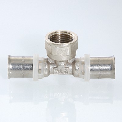 VTm.232.N.200420 Пресс-фитинг – тройник с переходом на внутреннюю резьбу Valtec 20 мм х 1/2" х 20 мм  - Вид №8