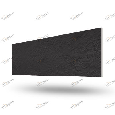 КЕРАМОГРАНИТ 1200Х295Х11 РЕЛЬЕФ НАСЫЩЕННО-ЧЕРНЫЙ UF019MR RELIEF 1200x295x11 Уральский гранит UF019MRRELIEF1200X295X11