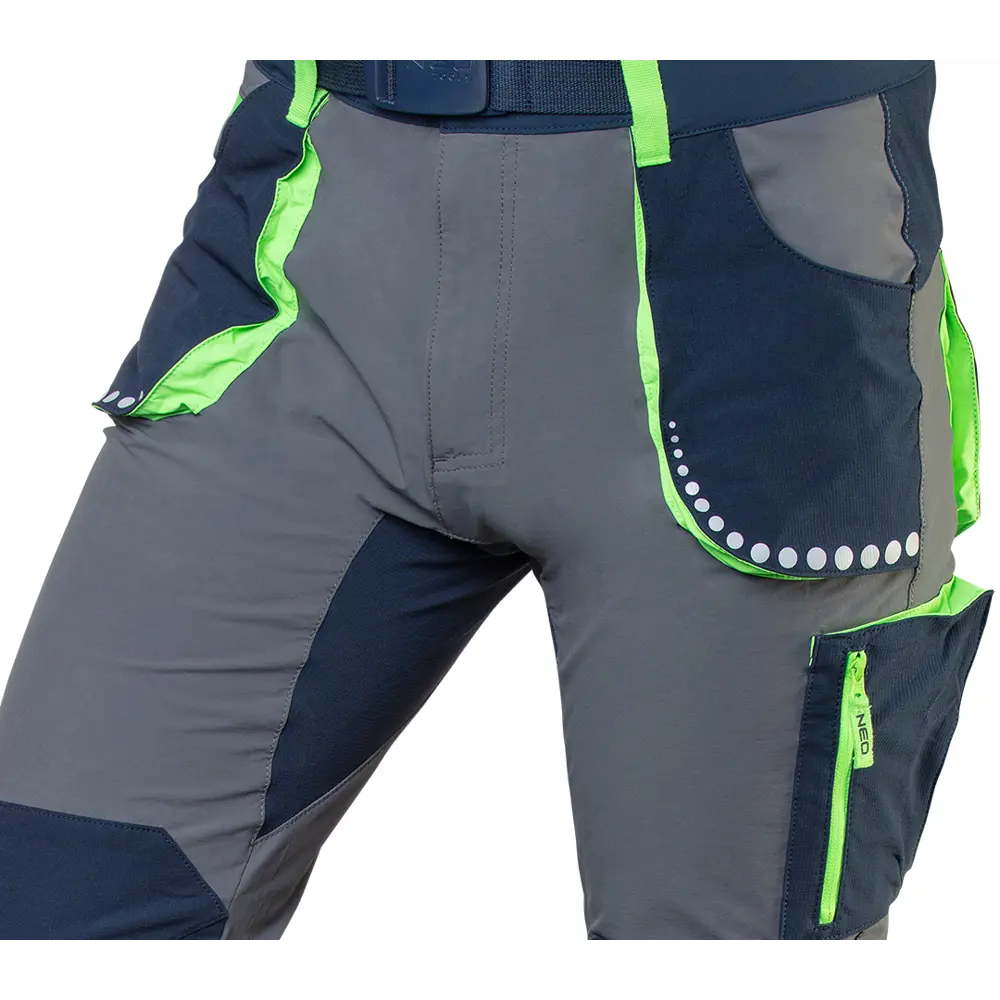 Брюки рабочие Neo Tools Premium серые/темно-синие/зеленые размер S рост 175-178 STLM-2018144 - Вид №6