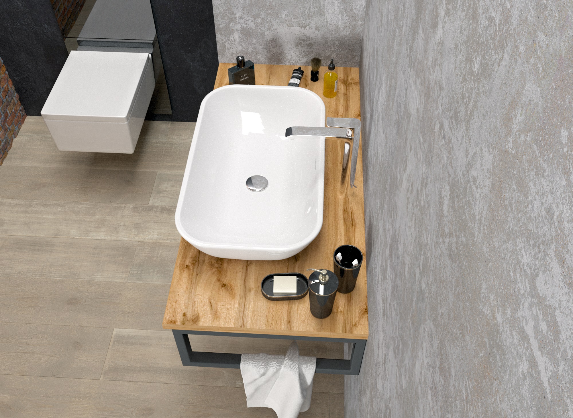 У85830 Столешница GRUNGE LOFT 80 Дуб Вотан 1 Marka GRUNGE LOFT  - Вид №3