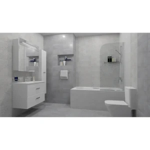 Плитка настенная Bastion 20х40 см 1.2 м2 цвет серый с орнаментом 18702730 STLM-2047357