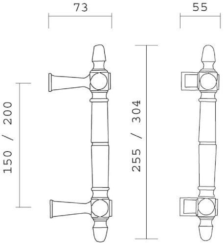 Pasini Ручка из латуни  L650  - Вид №1