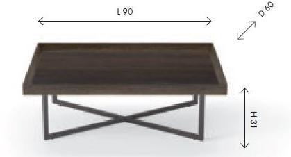 Birex Прямоугольный деревянный журнальный столик Sessanta sun-id-1368600 - Вид №1