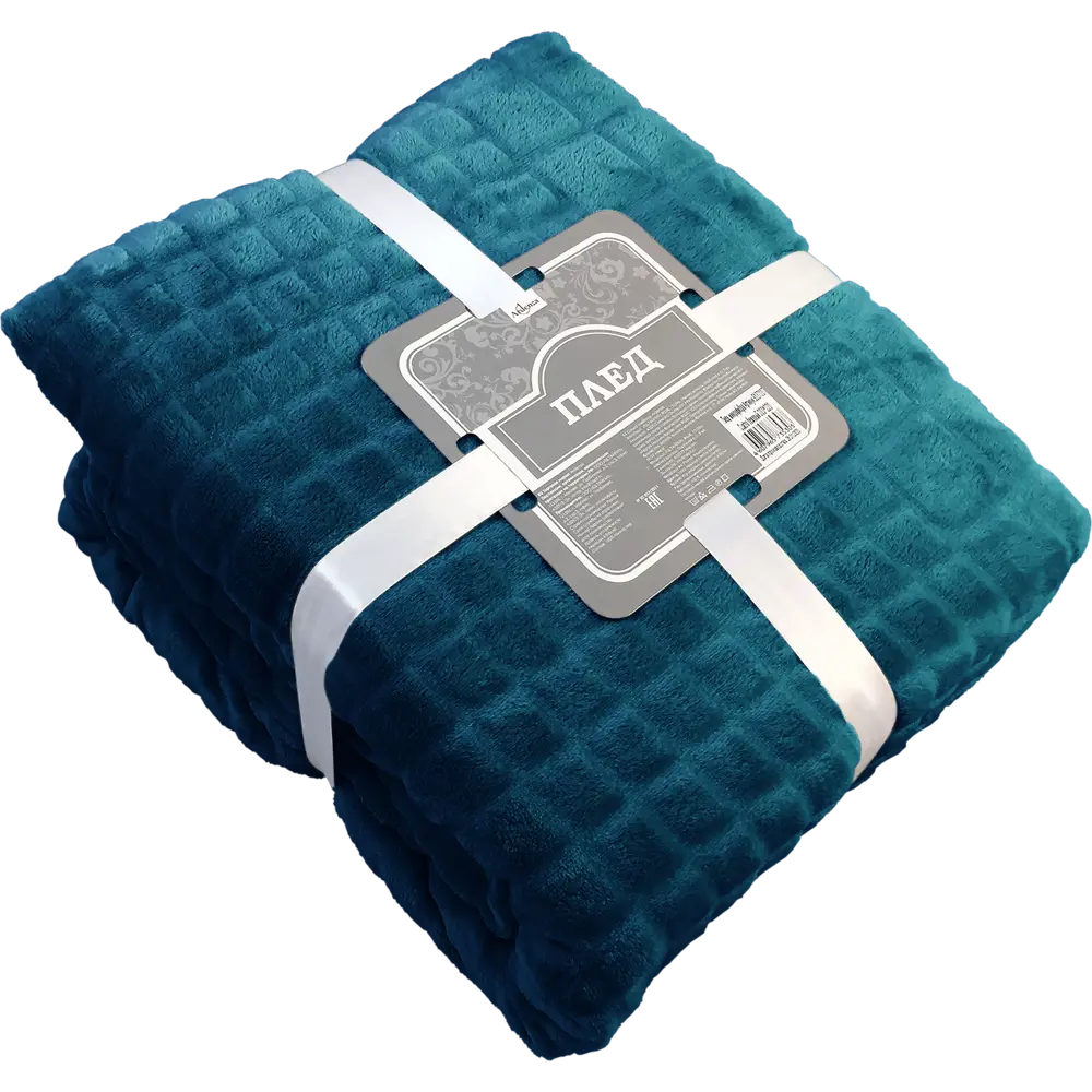 Плед Cuatro 200x220 см микрофибра цвет бирюзовый Santreyd STLM-2145065 - Вид №2