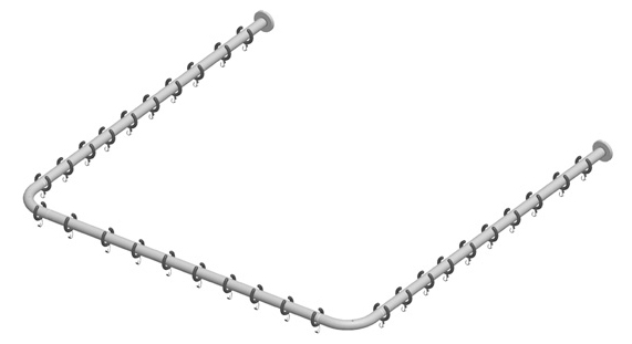 14940171000 Набор штанг для душевых занавесок KEUCO Plan