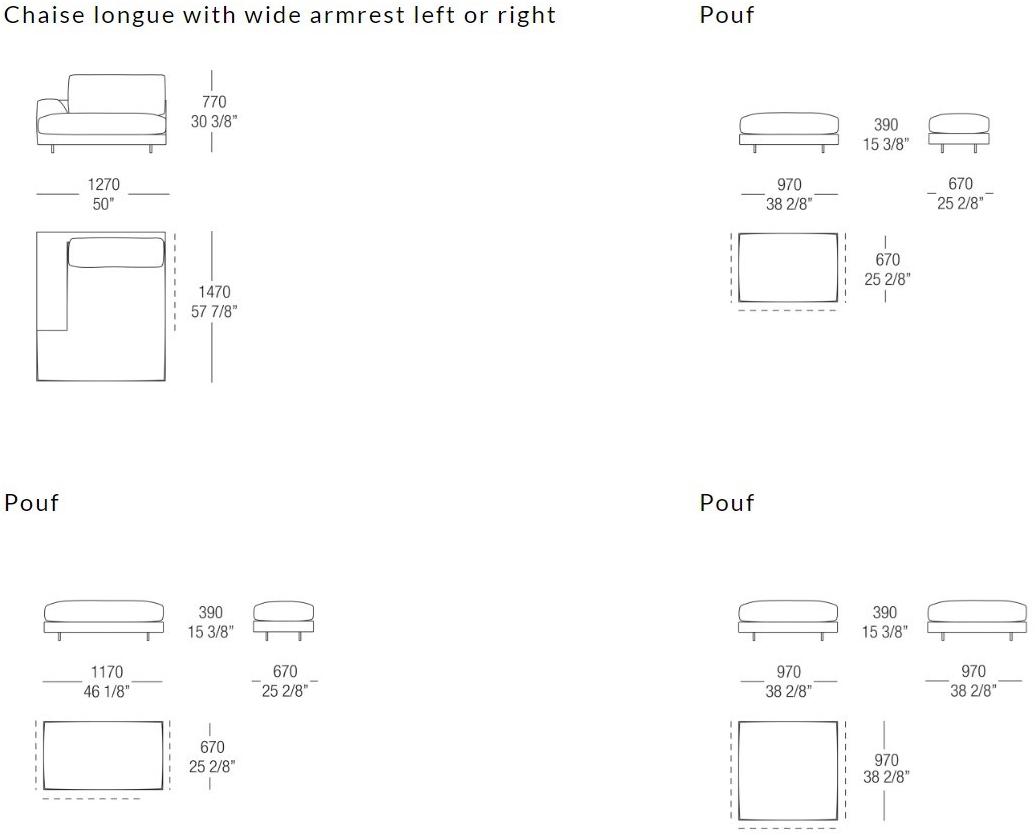 MisuraEmme Диван из ткани с полкой для журналов Misuraemme sun-id-1374520 - Вид №22
