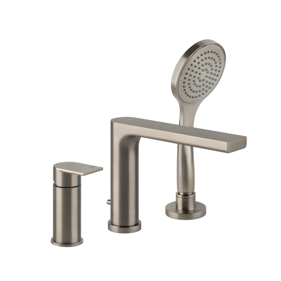Смеситель для ванны 38634 149 Gessi Via manzoni МАТОВЫЙ НИКЕЛЬ FINOX 38634149