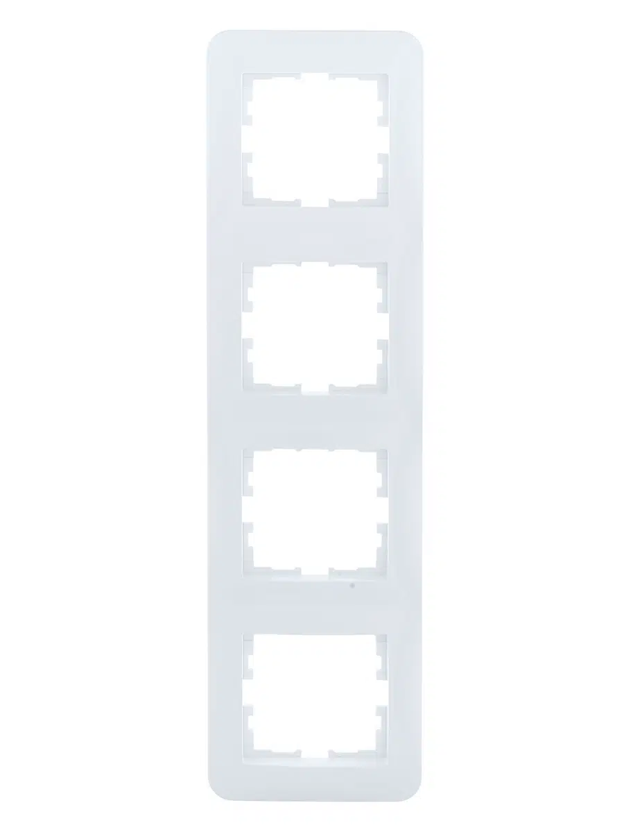 ASTI Рамка 4-ая вертикальная б/вст белая LEZARD 7081-0200-154 - Вид №1