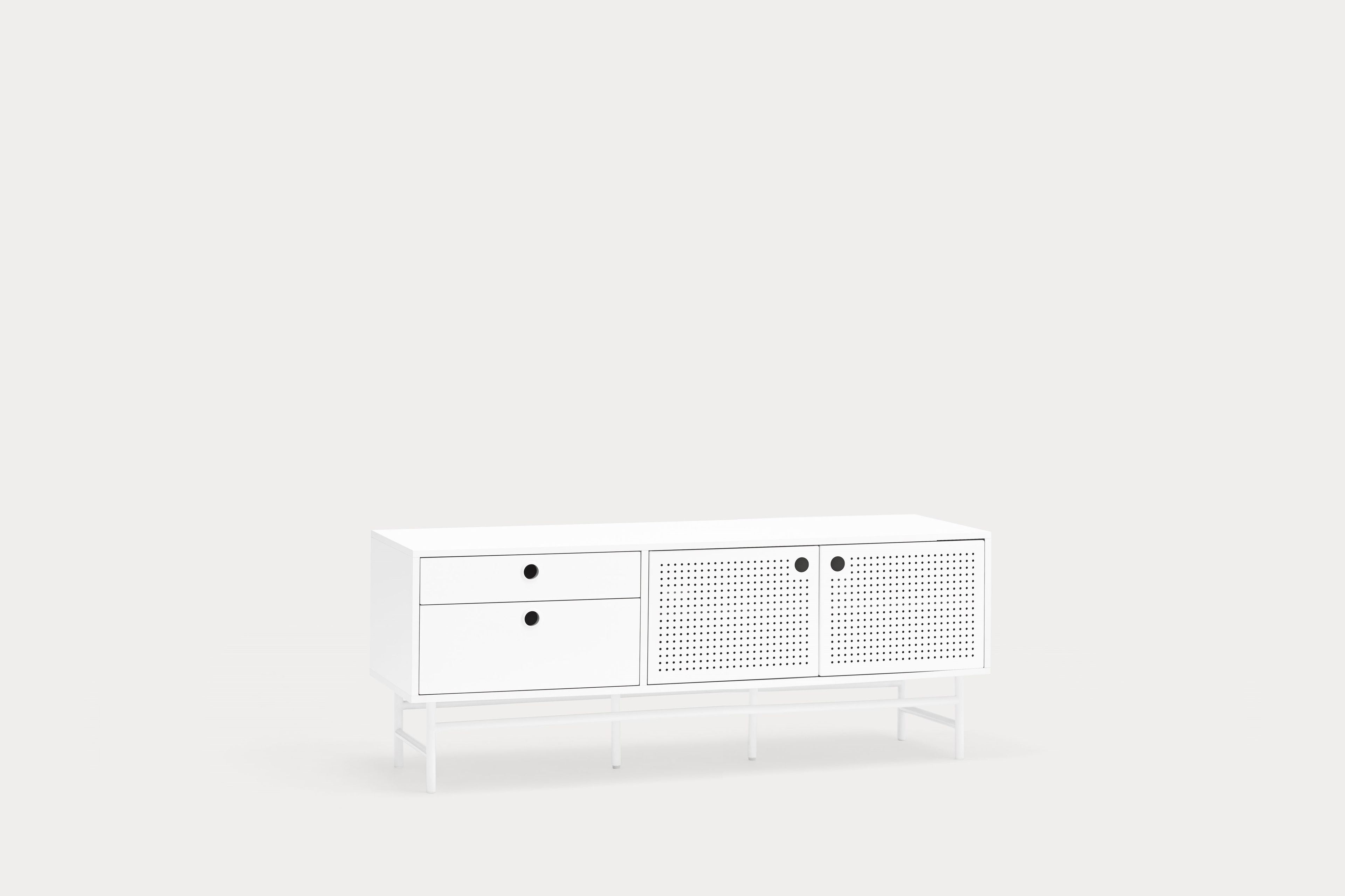 Шкаф для телевизора из МДФ с распашными дверцами и ящиками TEULAT точка ARCH-00150209 - Вид №8