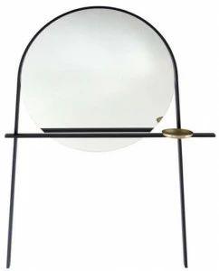 Ligne Roset Круглое настенное зеркало из стали и стекла  11250896