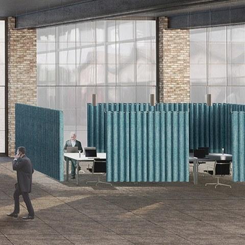 Caimi Brevetti Акустические острова в ткани Snowsound fiber products sun-id-1481081 - Вид №2