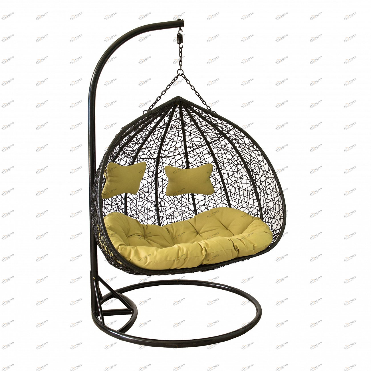 Подвесное кресло черное Leset Twins IMPEX  00-3885763 Зеленый;черный 