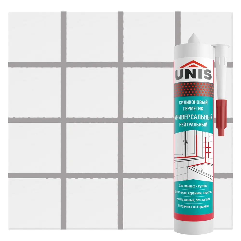 Герметик силиконовый Unis UN-80 асфальт 300 мл Santreyd STLM-2075515