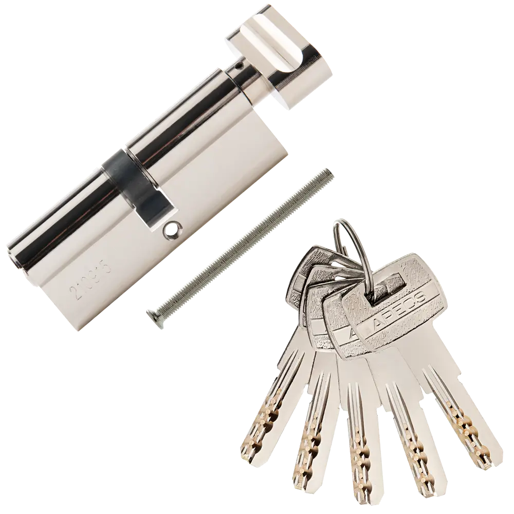 Цилиндровый механизм APECS Pro 80 мм с ключом и вертушкой 84168043 SM STLM-0046658 - Вид №1