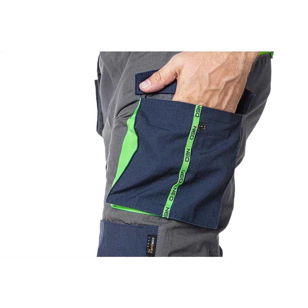 Брюки рабочие Neo Tools Premium серые/темно-синие/зеленые хлопок размер XL рост 184-187 STLM-2197507 - Вид №3