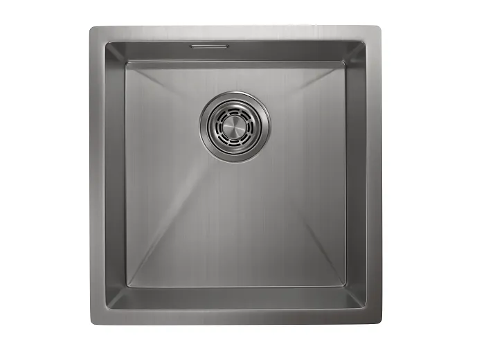 4445U, СТАЛЬ САТИН, стальная кухонная мойка GRANULA 4445U-ST288 - Вид №1