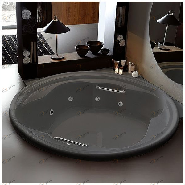Ванна Gruppo treesse Ninfa V6597-SE серая с гидромассажем круглая большая STDV6597SE