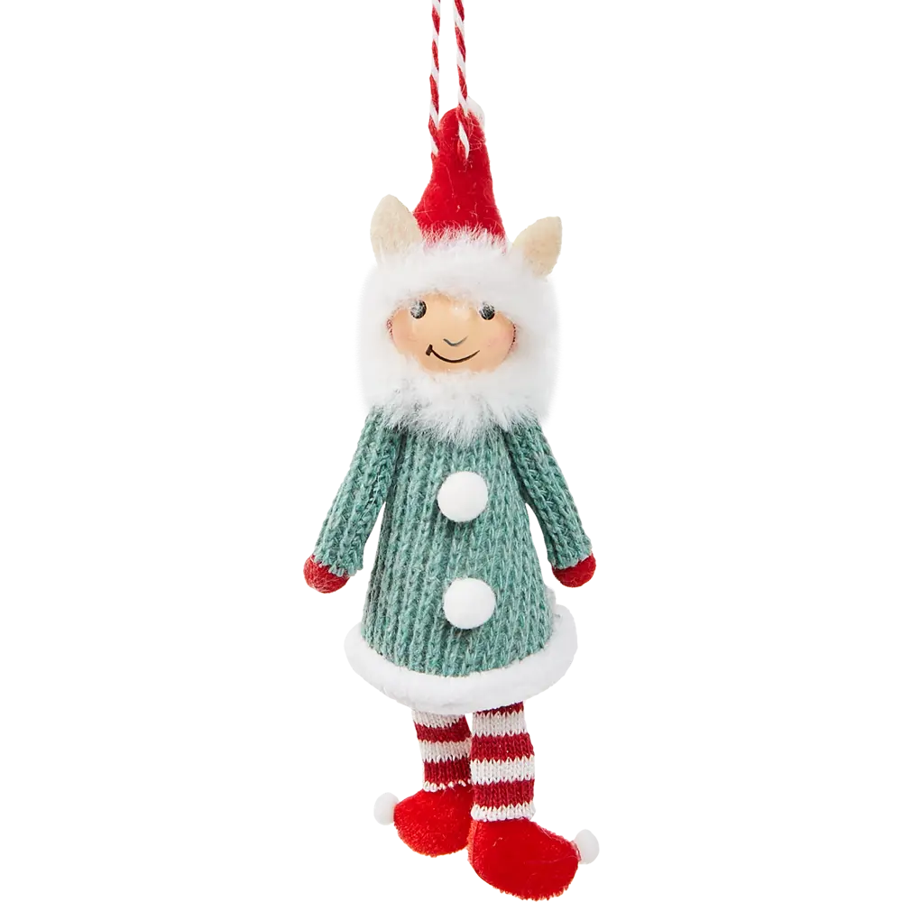 87036523 Елочная игрушка Мальчик 15x4.5 цвет красный STLM-1522647 Santreyd  - Вид №1