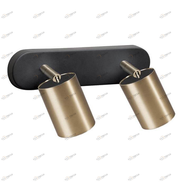 Спот настенный галогеновый на 2 лампы черно-золотой Eye Spot 8817 NOWODVORSKI EYE SPOT 00-3949026 Золото;черный 