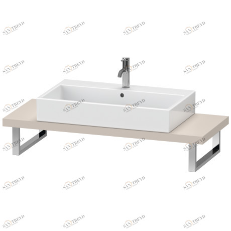 XL100C09191 Консоль для накладной и встраиваемой сверху раковины компакт, Толщина консоли 45 мм X-Large #XL100C 480 мм Серо-коричневый декор Duravit