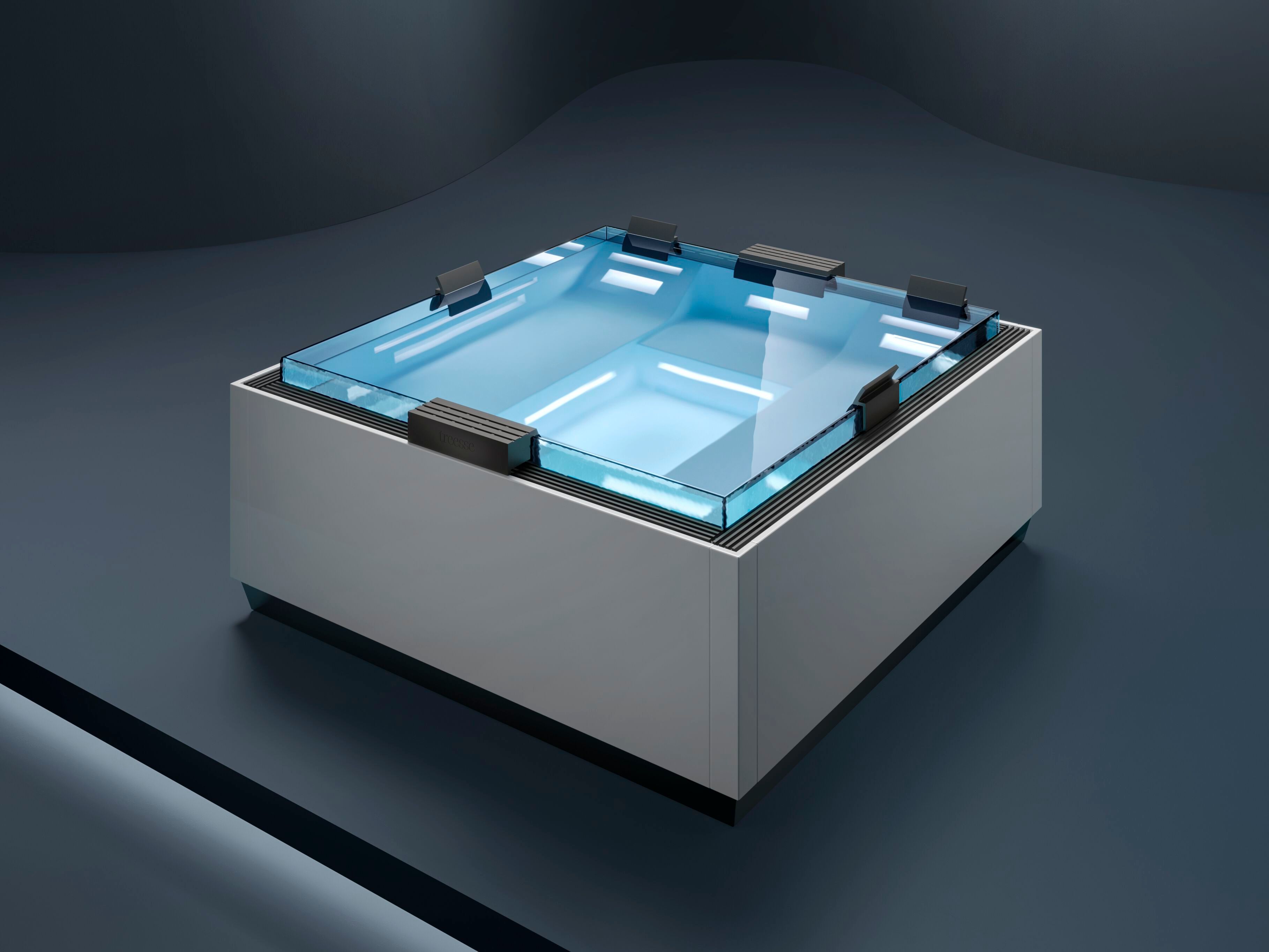 Квадратный мини-бассейн с гидромассажем Gruppo Treesse Minipiscine-Ghost Plus ARCH-00107749 - Вид №4