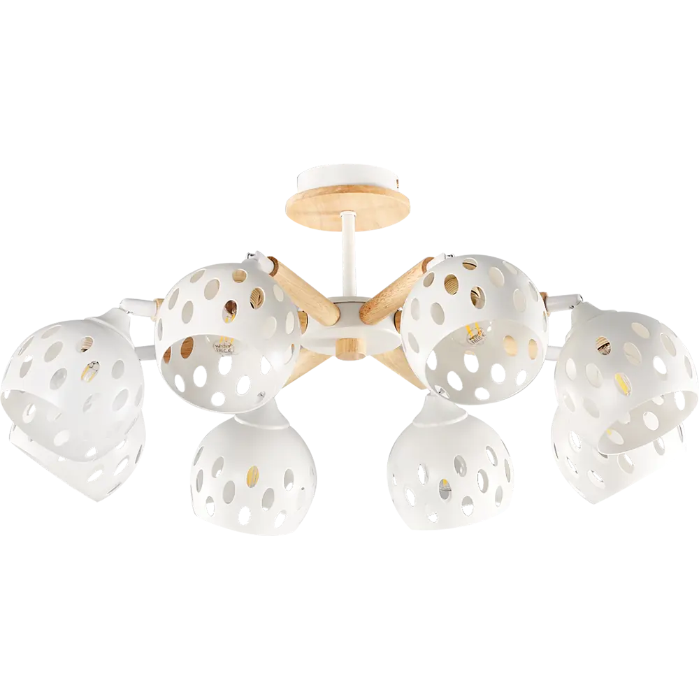 Люстра потолочная Семь огней Трине 8 ламп, 24 м², цвет белый STLM-2123738 - Вид №2