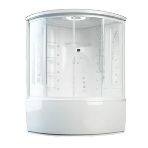 Душевая кабина Aquanet Palau box 140x140 с паром и г/м, прозрачное стекло