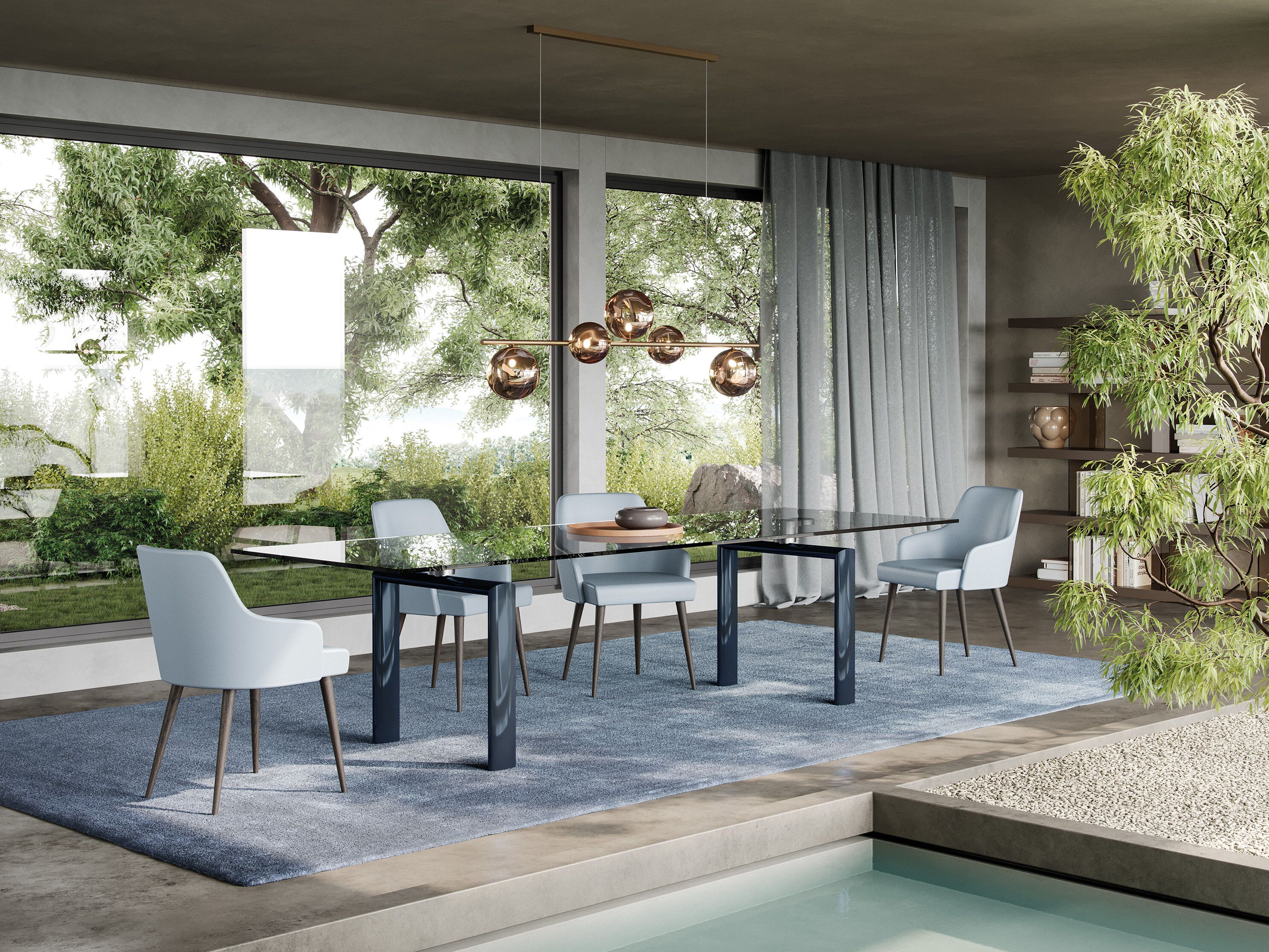 Стеклянный выдвижной прямоугольный стол REFLEX Поликлет ARCH-00074795 - Вид №2