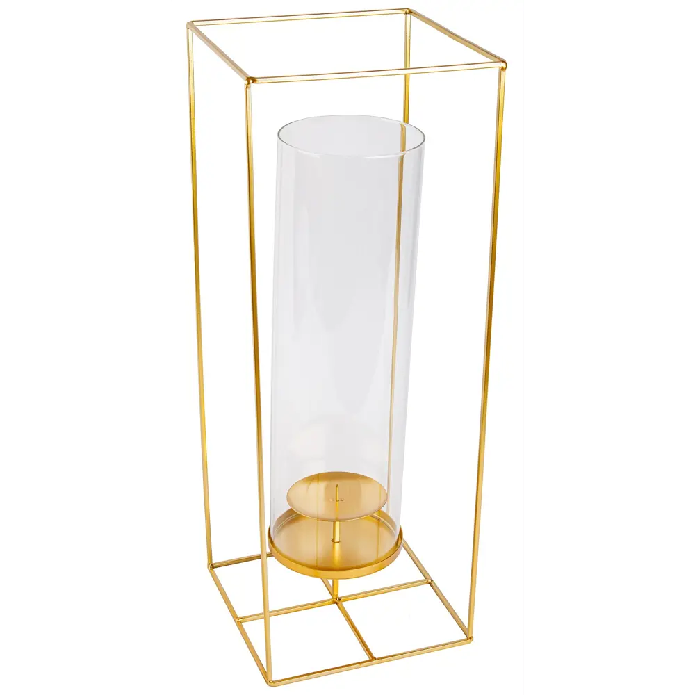 Подсвечник Cube металл 55 см цвет золотой Santreyd STLM-2191727