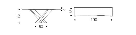 Прямоугольная консоль из стали и дерева Cattelan italia Stratos ARCH-00023194 - Вид №5