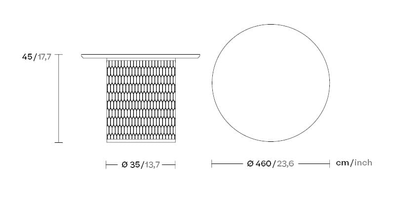 Мраморный журнальный столик Kettal сетка ARCH-00040630 - Вид №7